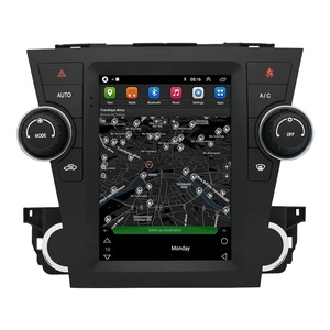 Autoradio Android pour Toyota Highlander 2009-2012 Tesla Style Écran vertical GPS Navigation <span class=keywords><strong>Multimedia</strong></span> Player Stereo Receiver - Product Image 1