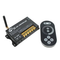 Contrôleur LED Gig avec alimentation, 1 canal, variateur sans fil RF, 5V-24V, puissance maximale 384W, 8A, télécommande en plastique