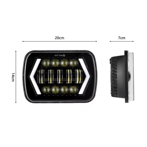 Luz de faro LED 7X6 "5x7" pulgadas camión 12 24V 55W Hi-low Beam DRL para Toyota Tacoma Wrangler <span class=keywords><strong>Chevrolet</strong></span> Jeep Cherokee XJ IP67 - Product Image 5