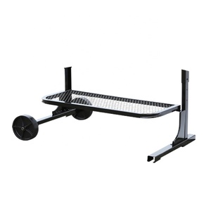 Barbecue à charbon <span class=keywords><strong>de</strong></span> bois noir <span class=keywords><strong>de</strong></span> style <span class=keywords><strong>piano</strong></span>, pour l'intérieur <span class=keywords><strong>et</strong></span> l'extérieur, avec chariot <span class=keywords><strong>et</strong></span> table latérale - Product Image 4