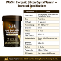 Vernis d'étanchéité mat anti-salissure en cristal de silicium inorganique, pulvérisable ou à rouleau, pour murs extérieurs