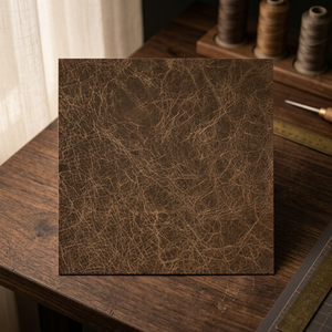 Feuille de cuir de vachette véritable brun du Groupe JNA, épaisseur 0,8-1,2 mm, taille personnalisée, texture naturelle froissée pour les projets de bricolage - Product Image 1
