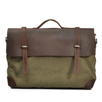 Toile cirée sac à bandoulière pour hommes luxe couleur unie Document 15 pouces mallette d'affaires ordinateur sac à main pochette d'ordinateur