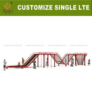 Baihe Ngoài Trời Kid Ninja Phiêu Lưu Công Viên Leo Núi Tường Khung Rope Net Tập Thể Dục Sân Chơi Cho Trẻ Em - Product Image 2