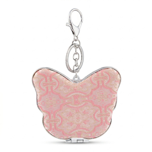 Espejo de Bolsillo con Forma de Mariposa, de Tela Brocada, con Llavero, Plegable, de Doble Cara, para Maquillaje, Marca Privada, Personalizable - Product Image 3