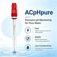 Électrode pH analytique pour la mesure de l'eau pure, capteur de référence à gel à faible conductivité, accessoire pour pH-mètre, type OEM ODM