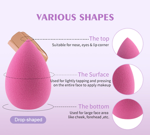 Уникальная форма, Влажная и сухая, двойное использование, нелатексная Косметическая косметика, косметическая косметика, набор, безупречная губка для макияжа, индивидуальный логотип - Product Image 5