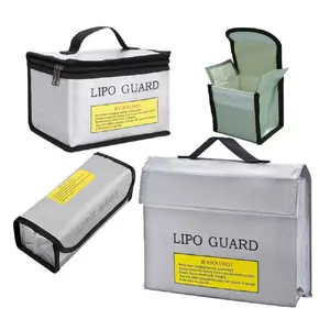 Oem Siliconen Gecoat Glasvezel Veiligheid Guard Rc Lipo Batterij Brandwerende Safe Bag