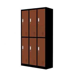 6 khóa khóa <span class=keywords><strong>Locker</strong></span> 6 khoang nhân viên Tủ lưu trữ tủ thép thay đổi phòng <span class=keywords><strong>Locker</strong></span> - Product Image 3