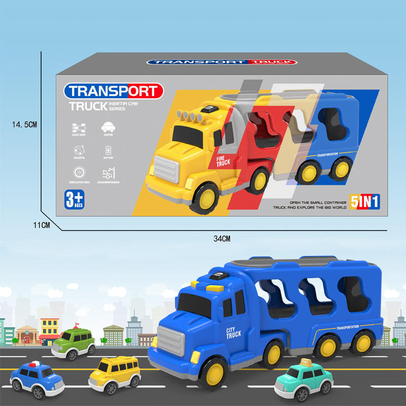 [Voiture de stockage bleue] 1 chariot 4 voitures-boîte de couleur