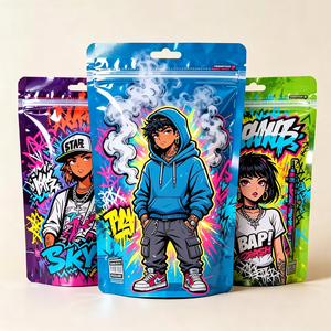 Sheng Kang <b>Packaging</b> Custom Printed Stand Up Pouch Zipper Bag With Graffiti Design Fashion Accessories Laminated Resealable - Product Image 4