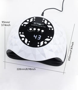 <span class=keywords><strong>Lampe</strong></span> à ongles <span class=keywords><strong>UV</strong></span> <span class=keywords><strong>LED</strong></span> haute puissance 216W, double source lumineuse, affichage numérique, minuterie multi-niveaux, séchage rapide, pour manucure et pédicure, usage professionnel en salon - Product Image 6
