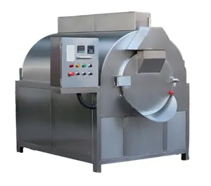 Industrial 50-500kg per hour peanut almond nuts roasting machine automatic electric heating pistachio soybean seeds roaster