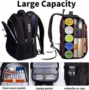 Sac à dos pour ordinateur portable de voyage, échantillon gratuit, antivol, fin, durable, avec port de charge USB, pour collège et école - Product Image 3