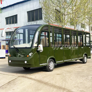รถชมวิวไฟฟ้าสีเขียวแบบปิดเต็มคัน สำหรับการขนส่งผู้โดยสารรายวันในพื้นที่ชมวิว - Product Image 3