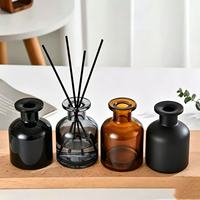 Bouteille en verre vide pour diffuseur de parfum, flacon d'aromathérapie ambré ou transparent de 50 ml, 100 ml, 150 ml avec bâtonnets