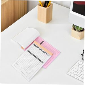 Carnet de factures personnalisé avec logo, format A5, papier autocopiant, 5,5 x 8,5 pouces, carnet de commandes d'achat, 5-9/16 x 8-7/16 pouces, carnet de commandes de vente - Product Image 6