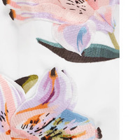 Robe mini sans bretelles chic et tendance, nouvelle collection été, avec patchwork floral 3D, coupe trapèze, personnalisable en gros