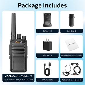 Maycall MC-528 intercom thu phát đài phát thanh 5 watts Fres <span class=keywords><strong>Talkie</strong></span> <span class=keywords><strong>Walkie</strong></span> với tiếng ồn hủy bỏ Analog hai chiều Radio - Product Image 4