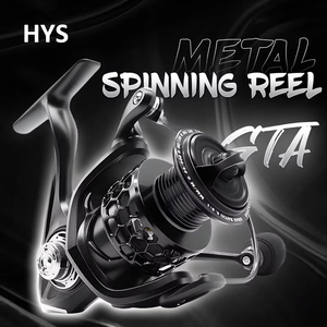 HYS GTA2 5.2:1 <span class=keywords><strong>Moulinet</strong></span> <span class=keywords><strong>de</strong></span> pêche spinning haute vitesse pour eau salée, 2+1BB, bobine métallique, professionnel pour la pêche à la <span class=keywords><strong>carpe</strong></span>, au bar et en mer - Product Image 2