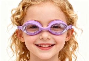 <span class=keywords><strong>Occhialini</strong></span> da Nuoto per Bambini di Alta Qualità, Impermeabili, Protezione UV, Anti-Appannamento, in Silicone con Lenti in PC e Design a Onde, con Cuffia da <span class=keywords><strong>Piscina</strong></span> - Product Image 2