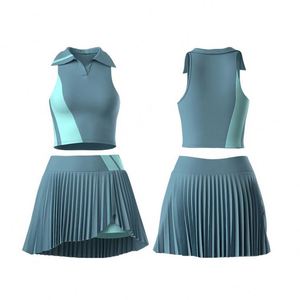 2026 Fashion Custom High Quality Breathable Quick Dry Tennis Jersey Set Sports Wear for Women Summer <b>Cool</b> 2-Piece - Product Image 1