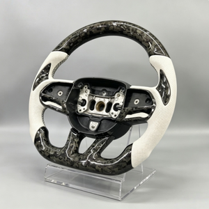 Nouveau produit : Volant en cuir perforé en fibre de carbone forgée pour <span class=keywords><strong>Dodge</strong></span> Challenger - Product Image 2