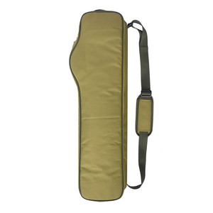 Sac de transport pour cannes à pêche 80 cm en tissu Oxford imperméable, vert militaire kaki, avec compartiments pour leurres, lignes et moulinets - Product Image 4