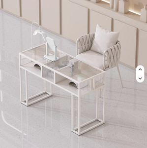 Juego de Mesa y Silla de Manicura de Estilo Nórdico, Mesa de Manicura Moderna y Minimalista para Una o Dos Personas, Muebles Comerciales para Salón o Taller - Product Image 1