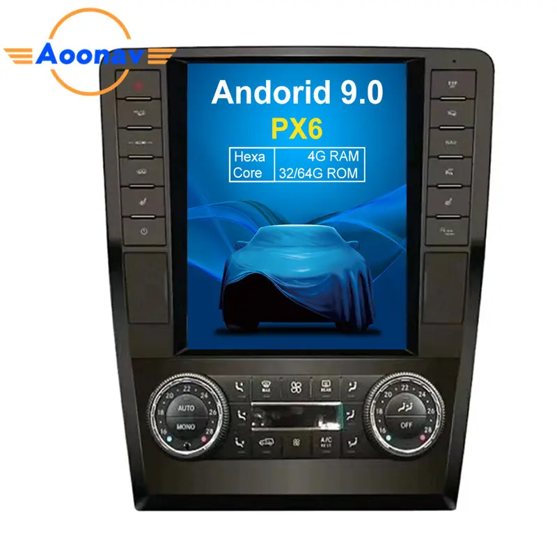 AOONAV AutoRadio 3d 네비게이션 벤츠 ML GL 수직 테슬라 자동차 멀티미디어 플레이어 GPS