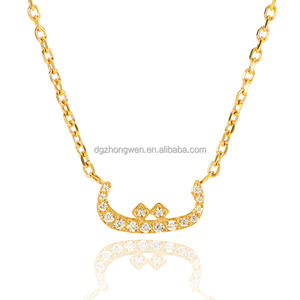 Personalizado deslustre libre 18K chapado en oro de acero inoxidable circonitas cúbicas árabe inicial letra collar nombre Collar para mujer - Product Image 4