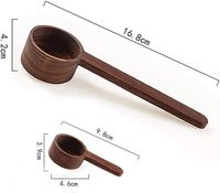 Cuillère doseuse en bois massif de noyer noir, manche court ou long, style européen, pour café en grains et poudre