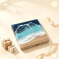Sous-verre en résine YINHAO motif vague océanique, support de tasse en céramique, dessous de verre décoratif pour tasses à café et sets de table