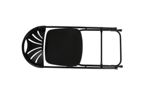 Silla Plegable de Jardín con Respaldo de Plástico Negro y Estructura Metálica, Asiento de Plástico, Diseño Minimalista para Uso en Exteriores - Product Image 6