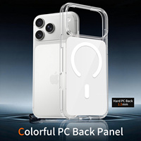 Coque iPhone 17 Pro Max en stock, coque arrière blanche, coque magnétique pour téléphone, coque de téléphone anti-rayures, coque de téléphone portable antichoc
