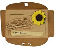 Kurutulmuş çiçek tebrik kartı 4 "X 3" Vintage Kraft el yapımı boş teşekkür ederim not kartı kenevir halat çiçek zarf