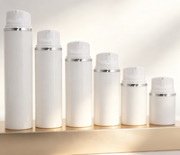 Échantillon gratuit de flacons cosmétiques en plastique blanc sous vide 15ML 30ML 50ML 100 ML 120ML 150ML, flacons à pompe sans air en PP