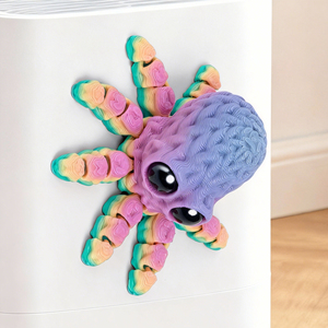 Jouets pieuvre imprimés en 3D Vashine, aimants de réfrigérateur, animaux marins amusants et créatifs, jouets pieuvre en PLA flexible, jouets pieuvre en cristal de dessin animé - Product Image 2