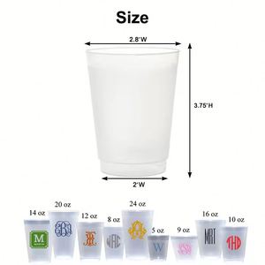 Personnalisé 10 Oz. Gobelets réutilisables en plastique PP givré et souple pour stades, avec logo personnalisable, pour fêtes et boissons - Product Image 3