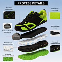 Chaussures de sécurité ACE pour usine et atelier, bottes de travail antistatiques, antidérapantes, anti-perforation, avec embout en acier, confortables, en maille respirante
