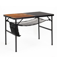 Mesa plegable para acampar, mesa de picnic portátil, mesa para exteriores con patas de aluminio