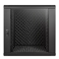 Armoire de serveur murale 19 pouces à isolation acoustique, certifiée CE ISO, charge statique 60 kg, armoire réseau anti-bruit