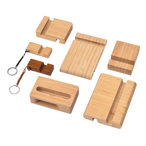 Bamboo Desktop Phone <b>Stand</b> Universal <b>Tablet</b> Holder With Engraving Home Office Use - Product Image 5