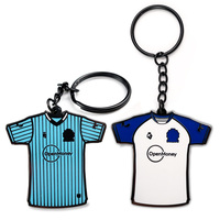 Porte-clés sport promotionnels maillot porte-clés en métal t-shirt et mousquetons