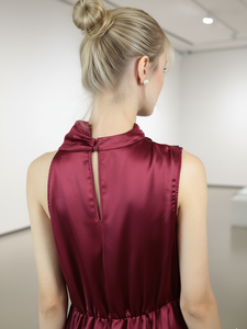 ホルターネック サテン ラップスカート ドレス - Product Image 5