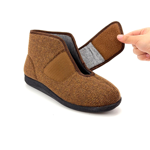Maison confortable chaussures arthrite diabétique œdème gonflé réglable chausson <span class=keywords><strong>pantoufles</strong></span> <span class=keywords><strong>hommes</strong></span> bottes <span class=keywords><strong>pantoufles</strong></span> hiver chaud - Product Image 1