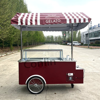 Carrito de helado móvil Retro, carrito de helado personalizado a la venta