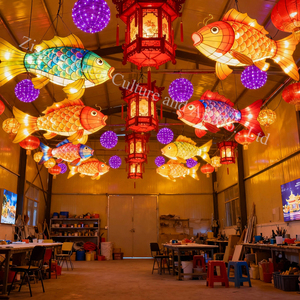 Đèn lồng cá Trung Quốc bán buôn cho Tết Nguyên đán, Giáng sinh, Lễ Tạ ơn, trang trí lễ hội, chống thấm nước, tái sử dụng, làm thủ công - Product Image 6