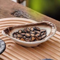 Ensemble de plats à collation en céramique assortis, faits à la main, en grès réactif, style Wabi Sabi rustique, petits, pour usage domestique, style japonais