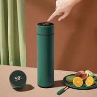 Bouteille d'eau en acier inoxydable isolée sous vide avec affichage LED de qualité supérieure avec infuseur à thé